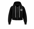 BLACK ZIP UP HOODIE